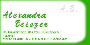 alexandra beiszer business card